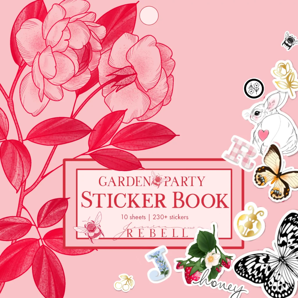 Garden Party Sticker Book - Jessica Rebell